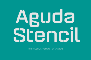 Aguda Stencil Family Typeface for Branding