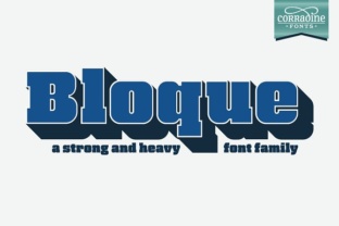 Bloque Family: A Bold Slab Serif Typeface for Editorial Design