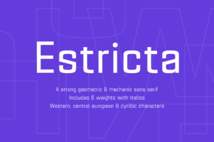 Estricta Family: A Geometric Sans Serif for Editorial Clarity