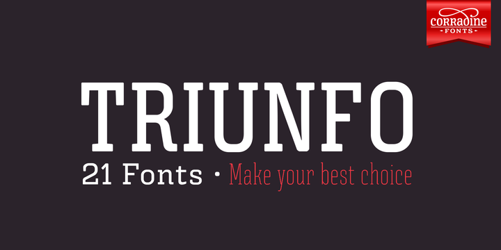 Triunfo Family: A Bold Slab Serif Font for Makers