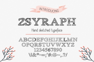 Zsyraph: A Hand Drawn Decorative Font for Makers